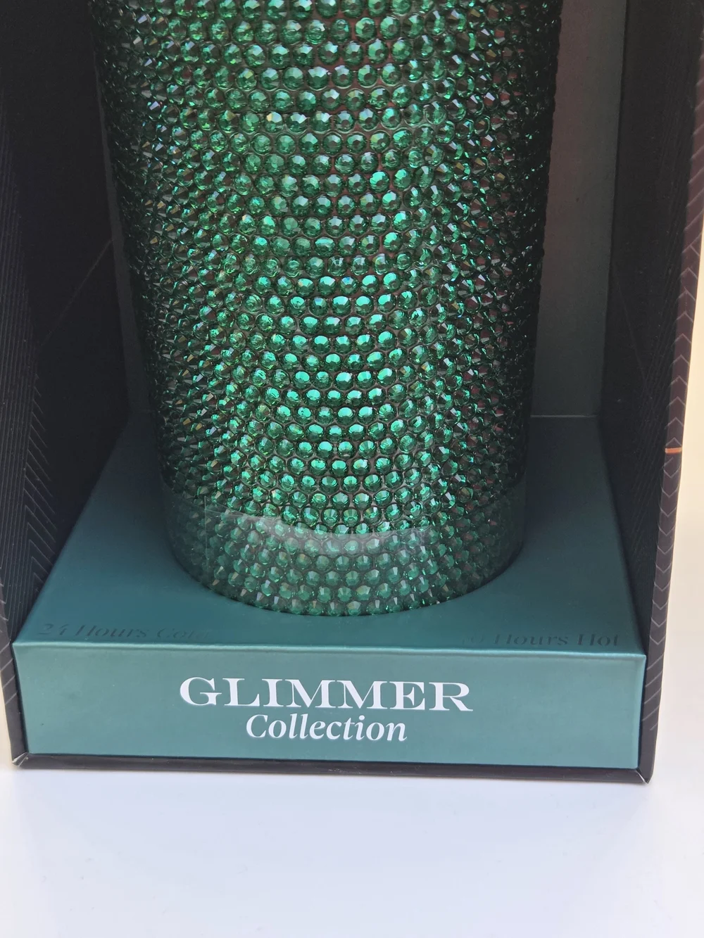 Travel Emerald Green Studded Tumbler with Straw